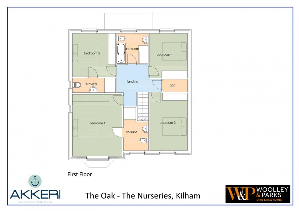 Floorplan for Plot 7, The Nurseries, Kilham, Driffield