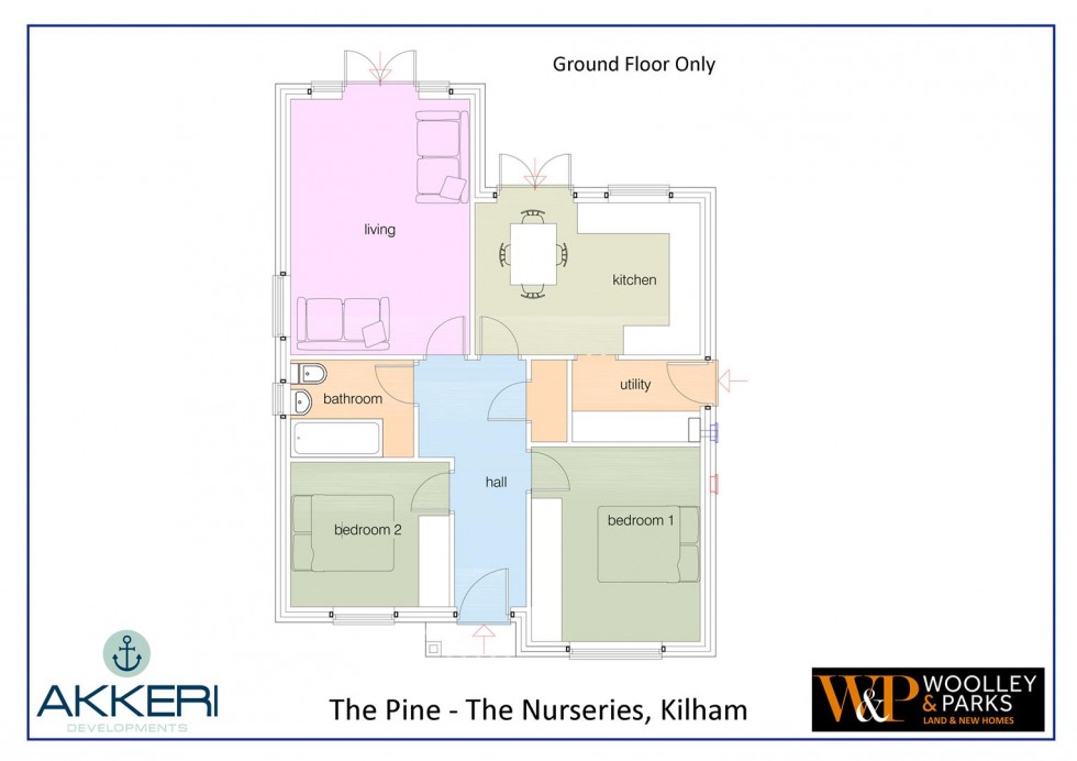 Floorplan for Plot 20, The Nurseries, Kilham, Driffield