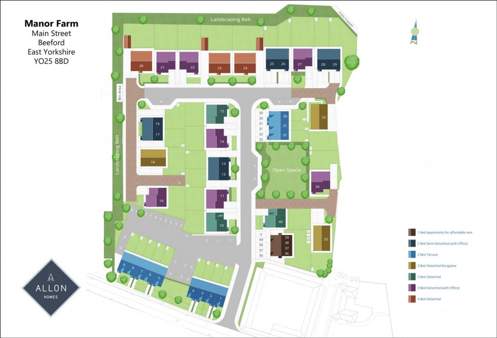 Floorplan for Plot 24, Manor Farm, Beeford, YO25 8BD