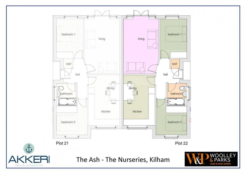 Floorplan for Plot 21, The Nurseries, Kilham, Driffield