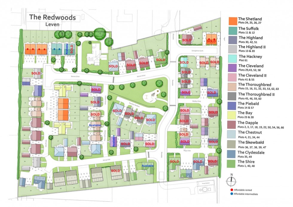 Floorplan for Plot 40, The Redwoods, Leven, Beverley