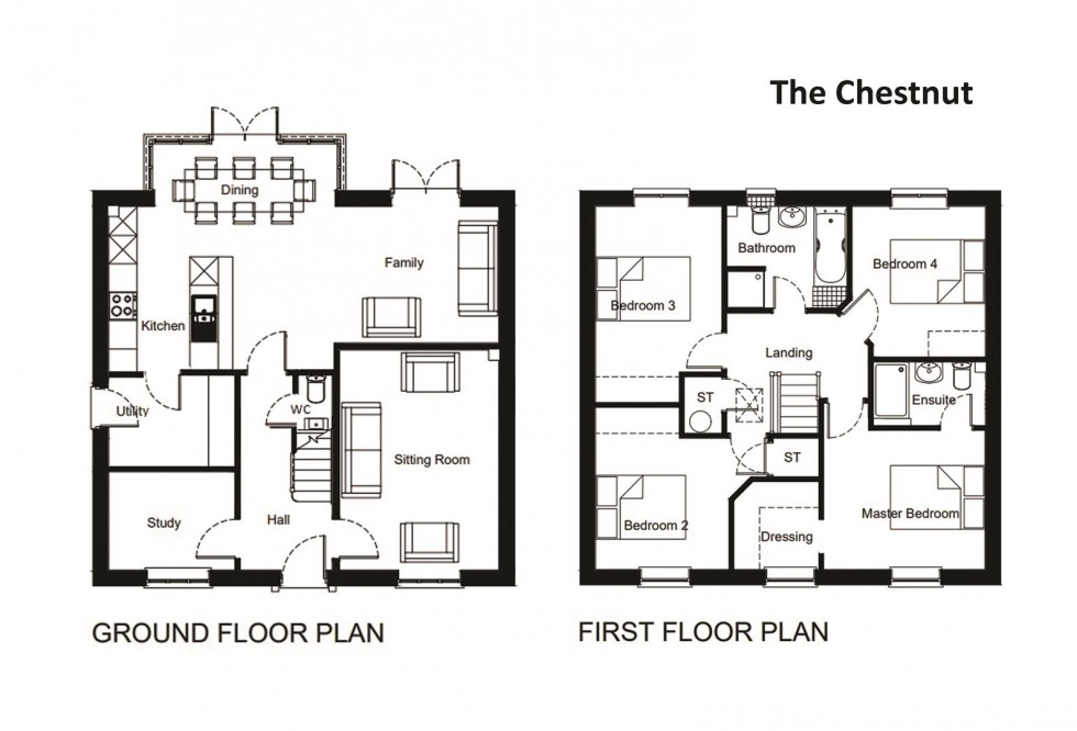 Floorplan for Plot 34, The Redwoods, Leven, Beverley